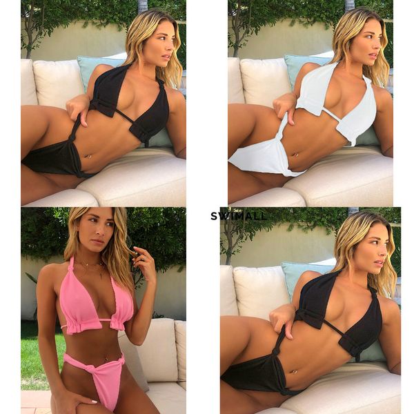 ribbed micro bikini 2020 solid swimsuit women swimwear push up padded bra bikini set halter brazilian bathing suit beach wear q0105, White;black
ribbed micro bikini 2020 solid swimsuit women swimwear push up padded bra bikini set halter brazilian bathing suit beach wear q0105, White;black