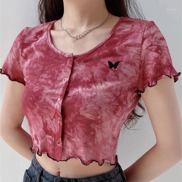 women's blouses & shirts women summer tie-dye print fashion o-neck short sleeve butterfly embroidery blouse ladies #41, White
women's blouses & shirts women summer tie-dye print fashion o-neck short sleeve butterfly embroidery blouse ladies #41, White