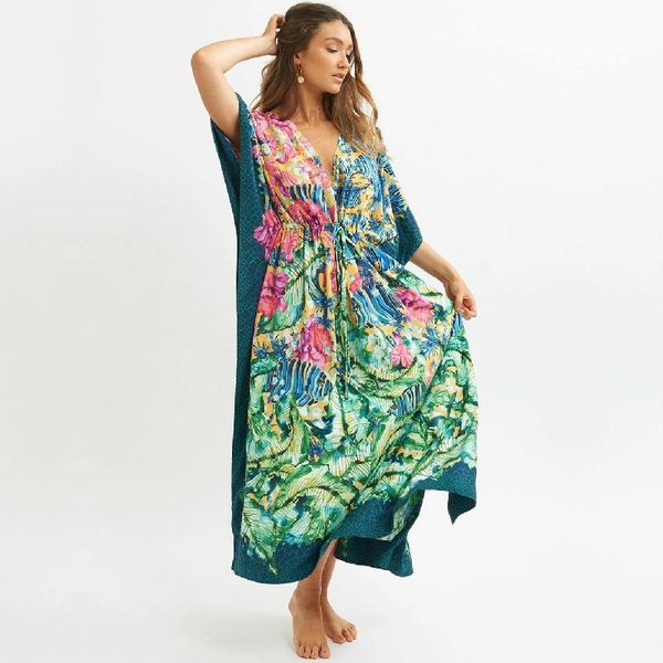 2020 green bohemian printed bats sleeve high waist summer beach dress cotton tunic women beachwear kaftan maxi dresses n10871, Black;gray
2020 green bohemian printed bats sleeve high waist summer beach dress cotton tunic women beachwear kaftan maxi dresses n10871, Black;gray