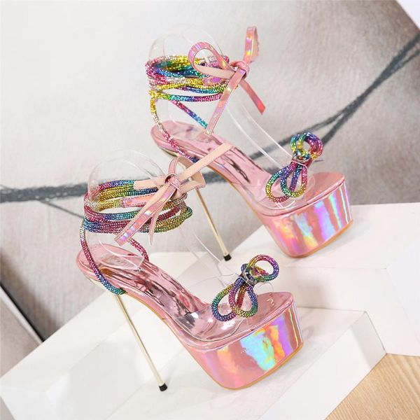 sandals 2021 women 17cm super high heels bowknot rhinestone pvc 6cm platform fetish lady summer lace up stripper party shoes, Black
sandals 2021 women 17cm super high heels bowknot rhinestone pvc 6cm platform fetish lady summer lace up stripper party shoes, Black