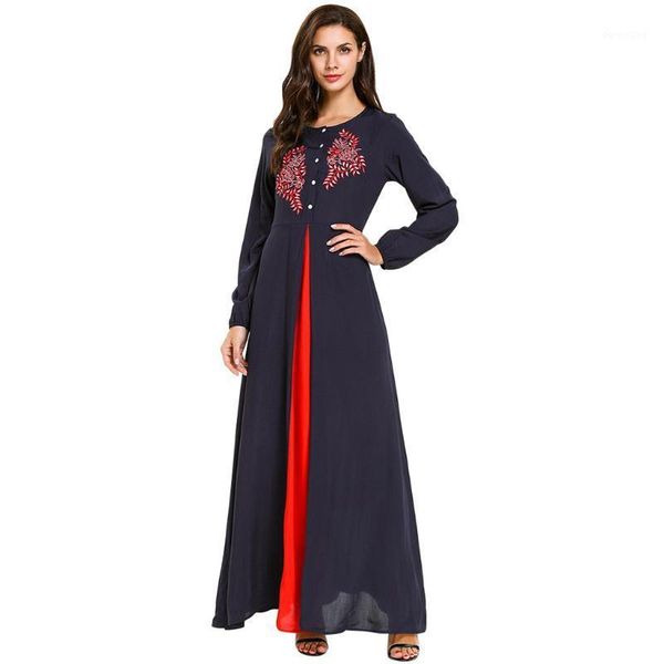 new women's national dress print button decoration apparel islamic muslim middle eastern long dress cotton round neck dresses1, Red
new women's national dress print button decoration apparel islamic muslim middle eastern long dress cotton round neck dresses1, Red