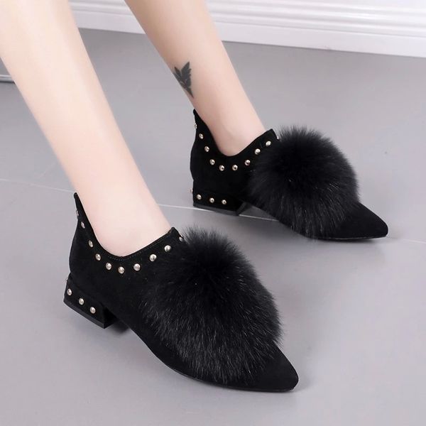 2020 winter fur ball women shoes rivet slip on shoes low heels boat square heeled fashion pointed toe casual 8538n #5r4k, Black
2020 winter fur ball women shoes rivet slip on shoes low heels boat square heeled fashion pointed toe casual 8538n #5r4k, Black