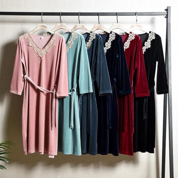 autumn nightgown v-neck women nightdress sleepwear velvet nightwear home dressing gown long sleeve intimate lingerie negligee, Black;red
autumn nightgown v-neck women nightdress sleepwear velvet nightwear home dressing gown long sleeve intimate lingerie negligee, Black;red