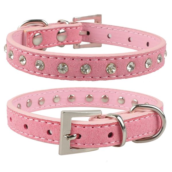 dog 6 colors xs s softer seude leather rhinestone cat collar for small pet puppy collars
dog 6 colors xs s softer seude leather rhinestone cat collar for small pet puppy collars
