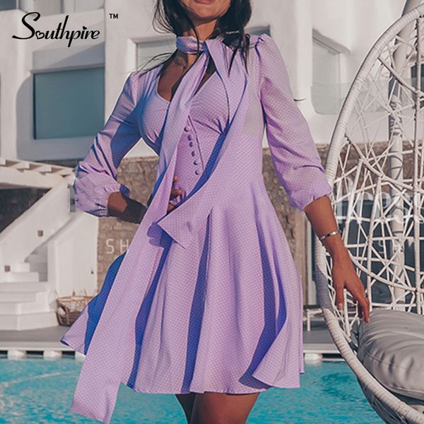 southpire polka dot purple women's party dress v-neck high waist button mini dress holiday autumn winter dress clothes 201204, Black;pink
southpire polka dot purple women's party dress v-neck high waist button mini dress holiday autumn winter dress clothes 201204, Black;pink