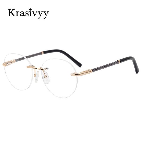 Krasivyy Rimless Glasses Frame Women Pure Titanium Myopia Optical Prescription Eyeglasses Men 2020 New Vintage Round Eyewear, Black
Krasivyy Rimless Glasses Frame Women Pure Titanium Myopia Optical Prescription Eyeglasses Men 2020 New Vintage Round Eyewear, Black