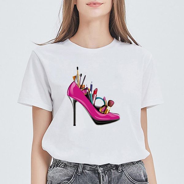 fashion women summer high-heeled shoes printed vestidos pretty vogue kawaii t shirts women hipster streetwear plus size t-shirt, White
fashion women summer high-heeled shoes printed vestidos pretty vogue kawaii t shirts women hipster streetwear plus size t-shirt, White
