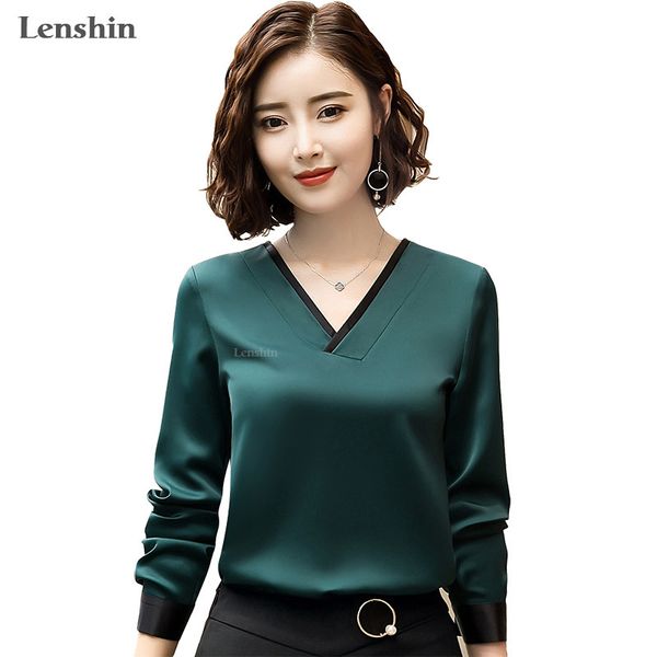 lenshin temperament v-neck shirt women office lady work wear long sleeve blouse ol formal loose style 201126, White
lenshin temperament v-neck shirt women office lady work wear long sleeve blouse ol formal loose style 201126, White