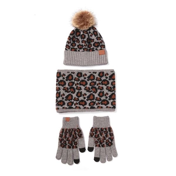 3pcs women winter leopard knit pompom beanie hat scarf touch screen gloves set y1ac, Blue;gray
3pcs women winter leopard knit pompom beanie hat scarf touch screen gloves set y1ac, Blue;gray