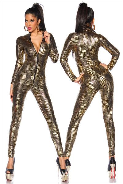 black wet look snake jumpsuit pvc latex catsuit nightclub ds costumes women bodysuits fetish patent leather game uniforms, Black;white
black wet look snake jumpsuit pvc latex catsuit nightclub ds costumes women bodysuits fetish patent leather game uniforms, Black;white