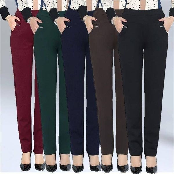 s-6xl new spring autumn plus size pants for women fashion solid color high waist elastic pants place lady pencil pants 201106, Black;white
s-6xl new spring autumn plus size pants for women fashion solid color high waist elastic pants place lady pencil pants 201106, Black;white
