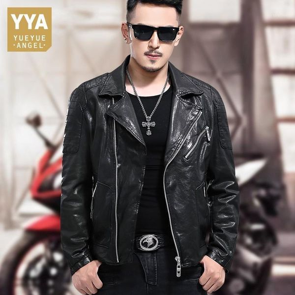 men's jackets mens genuine leather sheepskin motorcycle fashion long sleeve zippers lapel slim fit male outerwear coats1, Black;brown
men's jackets mens genuine leather sheepskin motorcycle fashion long sleeve zippers lapel slim fit male outerwear coats1, Black;brown