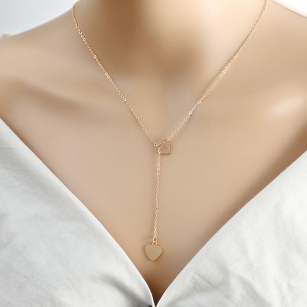 european and american fashion jewelry fashion new personality peach heart love pendant women's y-shaped necklace clavicle chain, Silver
european and american fashion jewelry fashion new personality peach heart love pendant women's y-shaped necklace clavicle chain, Silver