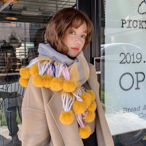 straw lattice bristles gua qiu scarf autumn and winter long thickened couple students warm-keeping all-matching scarf tassel1, Blue;gray
straw lattice bristles gua qiu scarf autumn and winter long thickened couple students warm-keeping all-matching scarf tassel1, Blue;gray