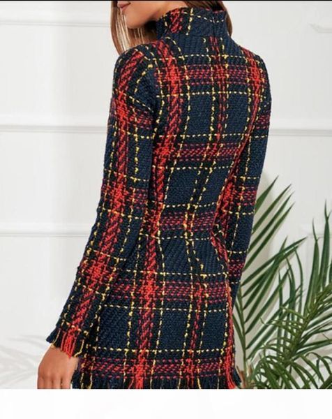 elegant plaid tweed women dress winter office lady long sleeve warm christmas dress vintage autumn dresses festa z130, Black;gray
elegant plaid tweed women dress winter office lady long sleeve warm christmas dress vintage autumn dresses festa z130, Black;gray
