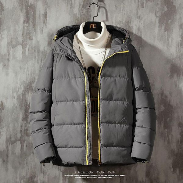 men's down & parkas neploha solid color thicken warm casual oversize hooded coats korean streetwear classic fashion clothing, Black
men's down & parkas neploha solid color thicken warm casual oversize hooded coats korean streetwear classic fashion clothing, Black