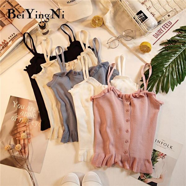 beiyingni women crop knitted buttons sling vintage camisole sleeveless short tee shirts for women cropped vest tank, White
beiyingni women crop knitted buttons sling vintage camisole sleeveless short tee shirts for women cropped vest tank, White