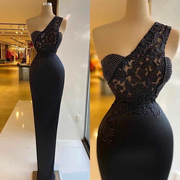 one shoulder black evening dresses lace beaded satin mermaid prom gowns spacial occasion dress robe de soiree, Black;red
one shoulder black evening dresses lace beaded satin mermaid prom gowns spacial occasion dress robe de soiree, Black;red