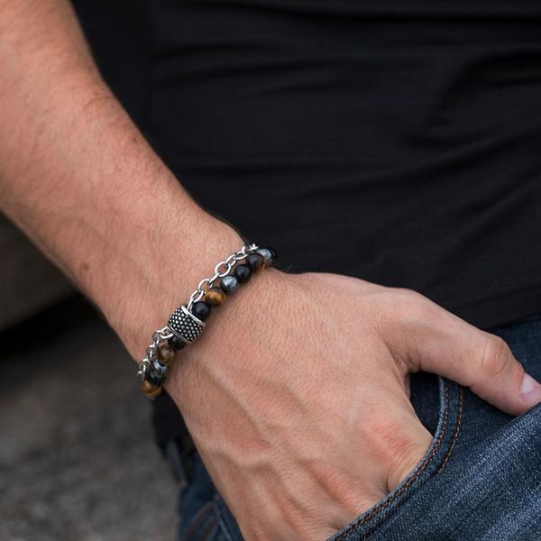 men bracelet mixed natural bead stone stretch bracelet magnet stone tiger eye mixed beads chain link 19cm drop jllnhk, Black
men bracelet mixed natural bead stone stretch bracelet magnet stone tiger eye mixed beads chain link 19cm drop jllnhk, Black