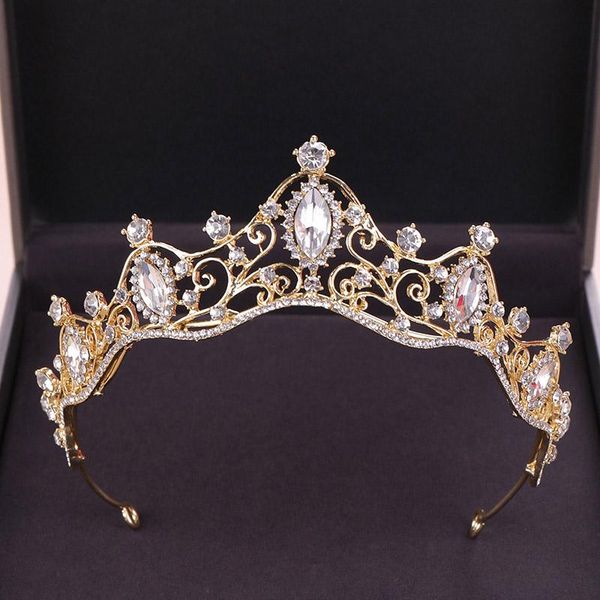 getnoivas gold color crystal crown bridal hair jewelry rhinestones wave tiara headpiece women wedding hair accessorie sl, Golden;silver
getnoivas gold color crystal crown bridal hair jewelry rhinestones wave tiara headpiece women wedding hair accessorie sl, Golden;silver