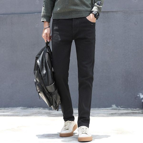 men's jeans black men winter 2021 warm slim fit business fashion thicken denim trousers, Blue
men's jeans black men winter 2021 warm slim fit business fashion thicken denim trousers, Blue