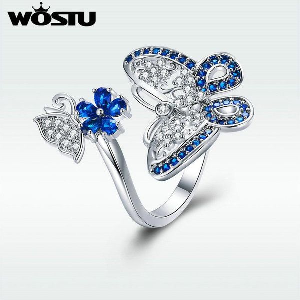 band rings wostu blue zircon dancing butterfly for women adjustable style big flower ring wedding engagement fashion jewelry sdtr200, Silver
band rings wostu blue zircon dancing butterfly for women adjustable style big flower ring wedding engagement fashion jewelry sdtr200, Silver