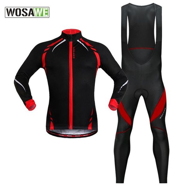 wosawe autumn winter men's cycling jersey set long sleeve shirt bib pants thermal fleece warm cycling bike bicycle clothing suit, Black;blue
wosawe autumn winter men's cycling jersey set long sleeve shirt bib pants thermal fleece warm cycling bike bicycle clothing suit, Black;blue