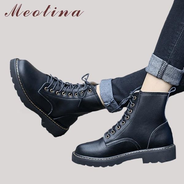 boots meotina winter ankle natural real leather low heel motorcycle women lace up punk genuine shoes black
boots meotina winter ankle natural real leather low heel motorcycle women lace up punk genuine shoes black