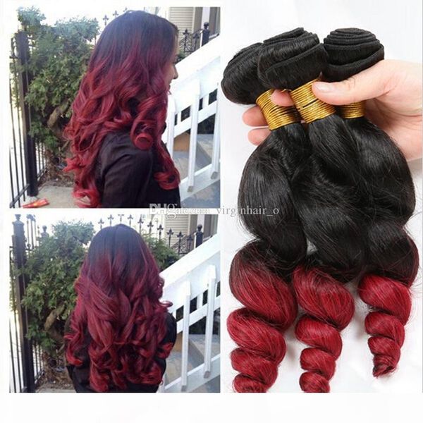 wine red ombre brazilian hair extensions 8a two tone 1b 99j burgundy ombre loose wave wavy human hair weave weft 3 bundles lot, Black
wine red ombre brazilian hair extensions 8a two tone 1b 99j burgundy ombre loose wave wavy human hair weave weft 3 bundles lot, Black