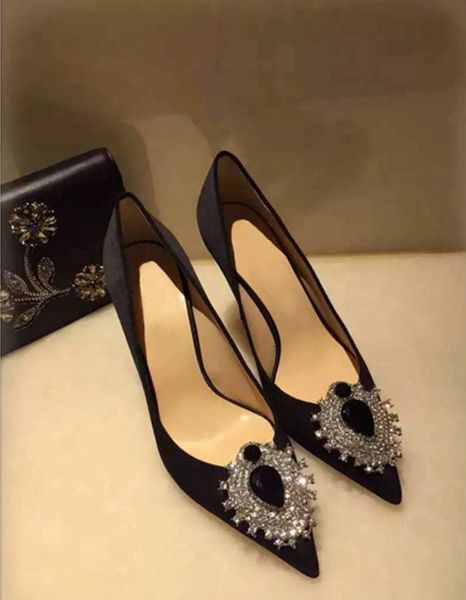 girly fashion luxo stone button satin bombs pointy toe ladies sliding in high heels crystal stiletto party 41 twy6, Black
girly fashion luxo stone button satin bombs pointy toe ladies sliding in high heels crystal stiletto party 41 twy6, Black
