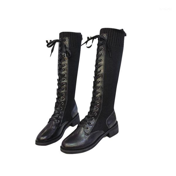 boots genuine leather for women lace up bootie patchwork breath strench ladies fashion mid-calf england shoes zy5661, Black
boots genuine leather for women lace up bootie patchwork breath strench ladies fashion mid-calf england shoes zy5661, Black