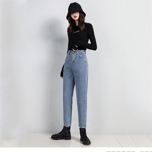 high-quality high-waisted jeans women 2020 teenagers loose daddy pants carrot pants female girls student harem women, Blue
high-quality high-waisted jeans women 2020 teenagers loose daddy pants carrot pants female girls student harem women, Blue