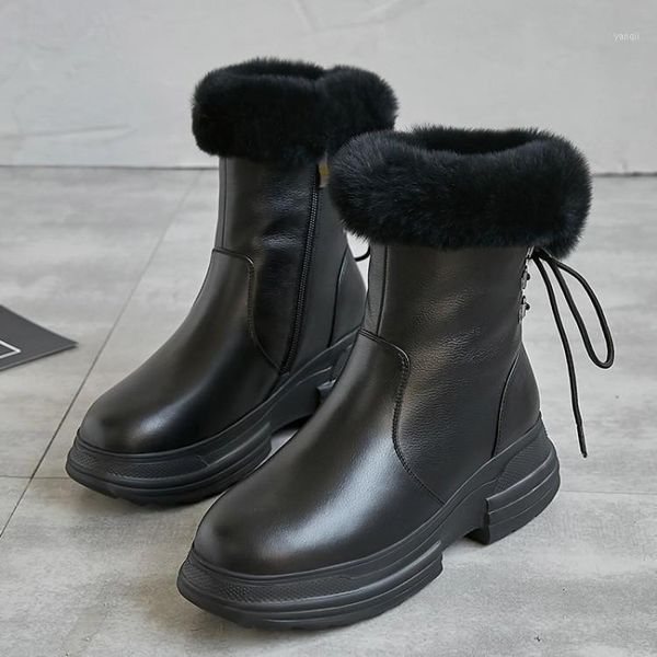 boots mljuese 2021 women ankle cow leather winter wool blend round toe lace up platform female snow party dress wedding1, Black
boots mljuese 2021 women ankle cow leather winter wool blend round toe lace up platform female snow party dress wedding1, Black