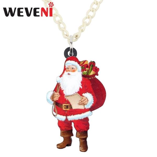 pendant necklaces weveni acrylic christmas anime santa claus gift bag necklace festival decorations accessory for lady girls 2021, Silver
pendant necklaces weveni acrylic christmas anime santa claus gift bag necklace festival decorations accessory for lady girls 2021, Silver