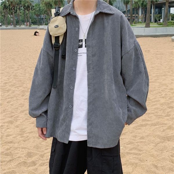 plus size 3xl men shirts corduroy solid loose vintage japanese style all-match chic teens outwear popular casual streetwear fall, White;black
plus size 3xl men shirts corduroy solid loose vintage japanese style all-match chic teens outwear popular casual streetwear fall, White;black