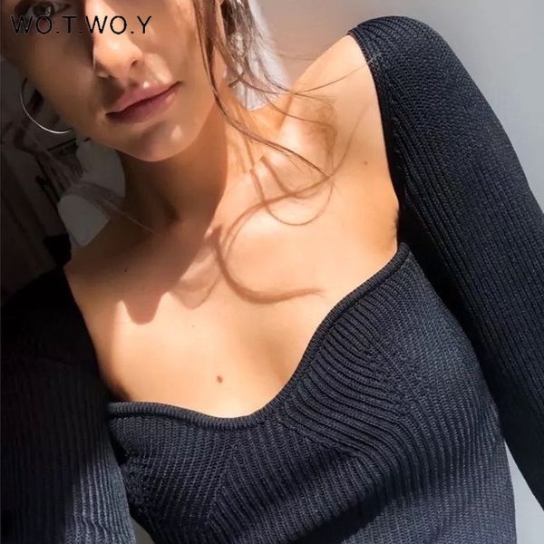 wotwoy low-cut v-neck cropped sweaters women bottoming slim fit knitted pullovers women solid knitwear female jumper y200910, White;black
wotwoy low-cut v-neck cropped sweaters women bottoming slim fit knitted pullovers women solid knitwear female jumper y200910, White;black