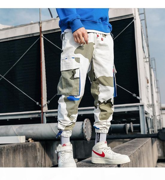 men camouflage cargo pants streetwear overalls mens hip hop black joggers sweat pants camo track trousers