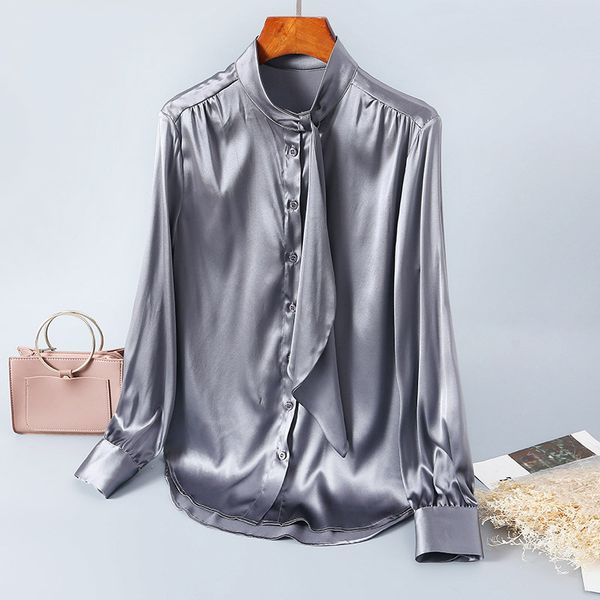 2020 threadbare new shirts department takes pure female silk shirt temperament cardigan women's clothes oci2, White
2020 threadbare new shirts department takes pure female silk shirt temperament cardigan women's clothes oci2, White