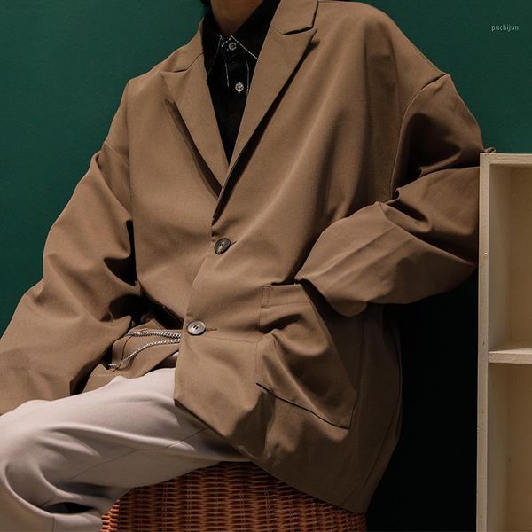 2019 autumn and winter literary simple fashion casual suit male retro loose wild color men's jacket suit1, Black;brown
2019 autumn and winter literary simple fashion casual suit male retro loose wild color men's jacket suit1, Black;brown