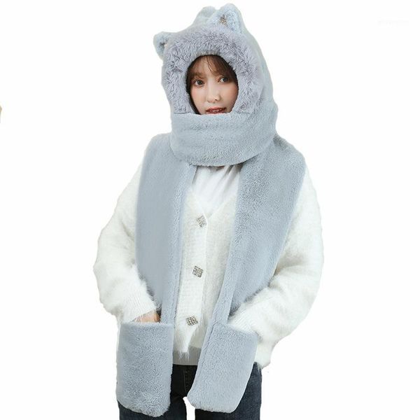 2020 new winter women scarf & hat & gloves sets cute cat design hats thick warm scarves for girls female glove many colors1, Blue;gray
2020 new winter women scarf & hat & gloves sets cute cat design hats thick warm scarves for girls female glove many colors1, Blue;gray
