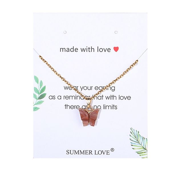 boho colorful butterfly pendant necklace with card gold chain for women simple vintage acrylic animal charm necklaces statement jewelry gift, Silver
boho colorful butterfly pendant necklace with card gold chain for women simple vintage acrylic animal charm necklaces statement jewelry gift, Silver