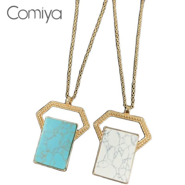 chains comiya korean necklace for women gold color zinc alloy geometric resin stone pendant collare mujer statement fashion, Silver
chains comiya korean necklace for women gold color zinc alloy geometric resin stone pendant collare mujer statement fashion, Silver
