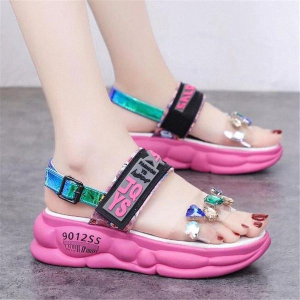 2020 summer women mixed colors sandals fashion transparent rhinestone wedge sandal 4cm high heels chunky platform dad shoes #t86k, Black
2020 summer women mixed colors sandals fashion transparent rhinestone wedge sandal 4cm high heels chunky platform dad shoes #t86k, Black