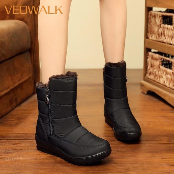 veowalk winter women waterproof warm faux fur snow ankle boots plain retro ladies soft furry booties non-slip platform shoes, Black
veowalk winter women waterproof warm faux fur snow ankle boots plain retro ladies soft furry booties non-slip platform shoes, Black