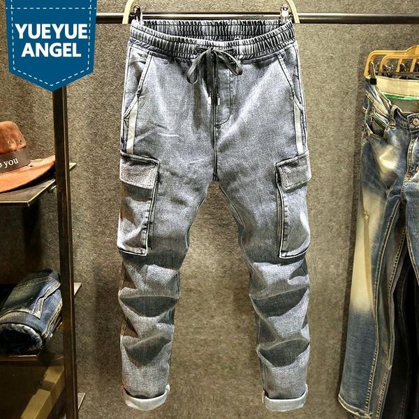 men's jeans fashion straight loose cargo pants men multi-pockets denim harem autumn winter brand elastic waist blue male
men's jeans fashion straight loose cargo pants men multi-pockets denim harem autumn winter brand elastic waist blue male