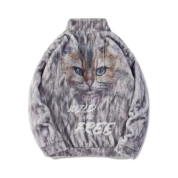 guochao autumn and winter cat fur carving jacket for men and women couples same hairy loose ins fashion coat, Black
guochao autumn and winter cat fur carving jacket for men and women couples same hairy loose ins fashion coat, Black