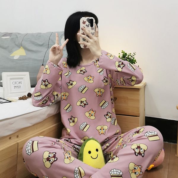 2021 new style autumn and winter women's chunky warm comfortable minimalist cute cartoon squirrel pajamas set, Black;red
2021 new style autumn and winter women's chunky warm comfortable minimalist cute cartoon squirrel pajamas set, Black;red