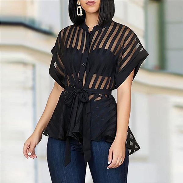 z25 women mesh net blouse sheer short sleeve ladies shirt black front hollow womens clothing summer female blouses, White
z25 women mesh net blouse sheer short sleeve ladies shirt black front hollow womens clothing summer female blouses, White