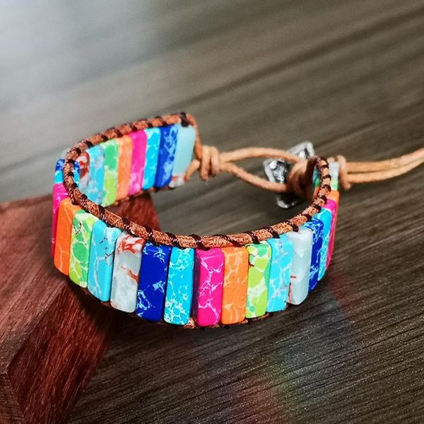 beaded, strands natural stone handmade multi color chakra bracelet jewelry tube beads leather wrap creative gifts couples bracelets dro, Black
beaded, strands natural stone handmade multi color chakra bracelet jewelry tube beads leather wrap creative gifts couples bracelets dro, Black