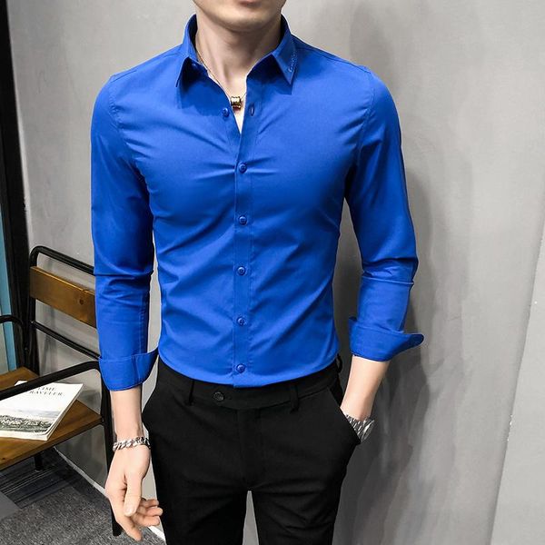 5colors 4xl- spring new long sleeve shirt men clothes 2021 fashion embroidery collar slim fit casual business blouse homme sale, White;black
5colors 4xl- spring new long sleeve shirt men clothes 2021 fashion embroidery collar slim fit casual business blouse homme sale, White;black